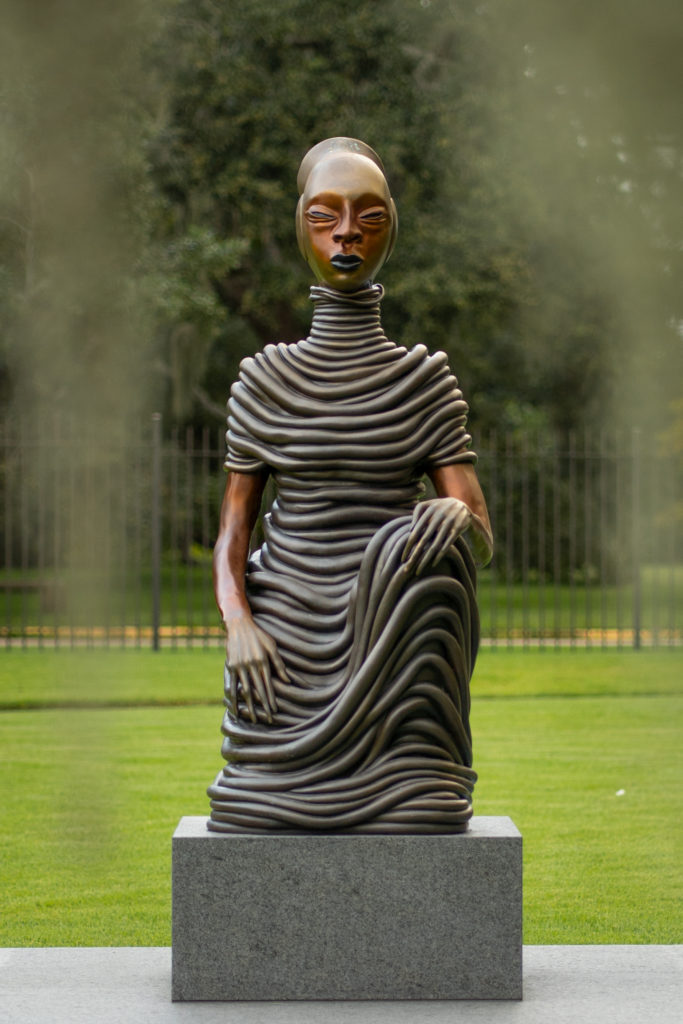 sculpture of woman