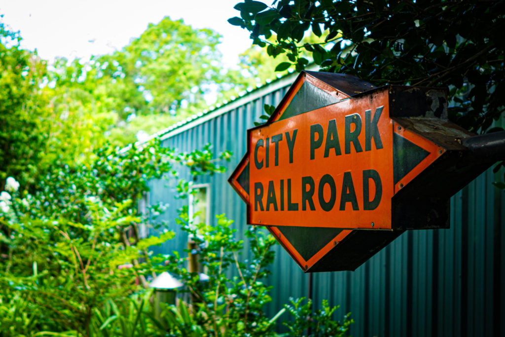 City Park Railroad Sign
