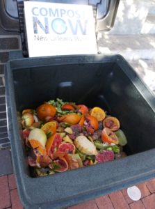 food scraps in bin